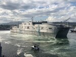 The expeditionary fast transport USNS Millinocket is photographed as it arrives in Subic Bay, Philippines.