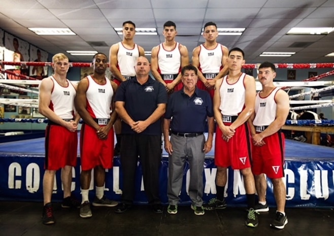 U.S. Marine Corps Cpl. Michael Captain, boxing team co-captain, 1st Marine Division. The Marines are scheduled to compete in boxing contests against the Royal Marines May 3, 2018 at the Commando Training Centre Royal Marines in Lympstone, England, and May 8, 2018 at the Royal Lancaster Hotel in London, England.