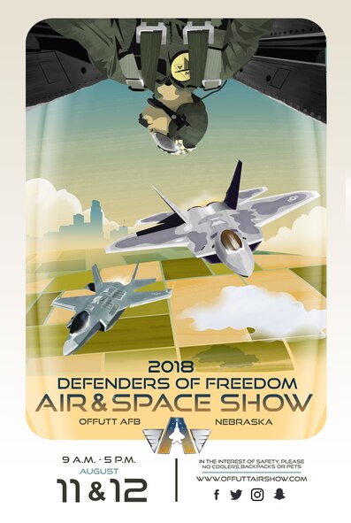 After a one-year hiatus, Offutt’s “Defenders of Freedom Open House and Air and Space Show” is scheduled to make its return August 11-12, 2018. The open house and air show has been a regularly-scheduled community event since 1972 and, as one of the only instances the base is ever open to the public, attracts about 200,000 spectators each iteration.The 2018 event will be co-headlined by the F-22 Raptor and F-35A Lightning II demonstration teams. More information on the 2018 Defenders of Freedom Open House and Air Show will be posted as it becomes available to www.offuttairshow.com and on the event-specific Facebook page found by searching @theoffuttairshow.