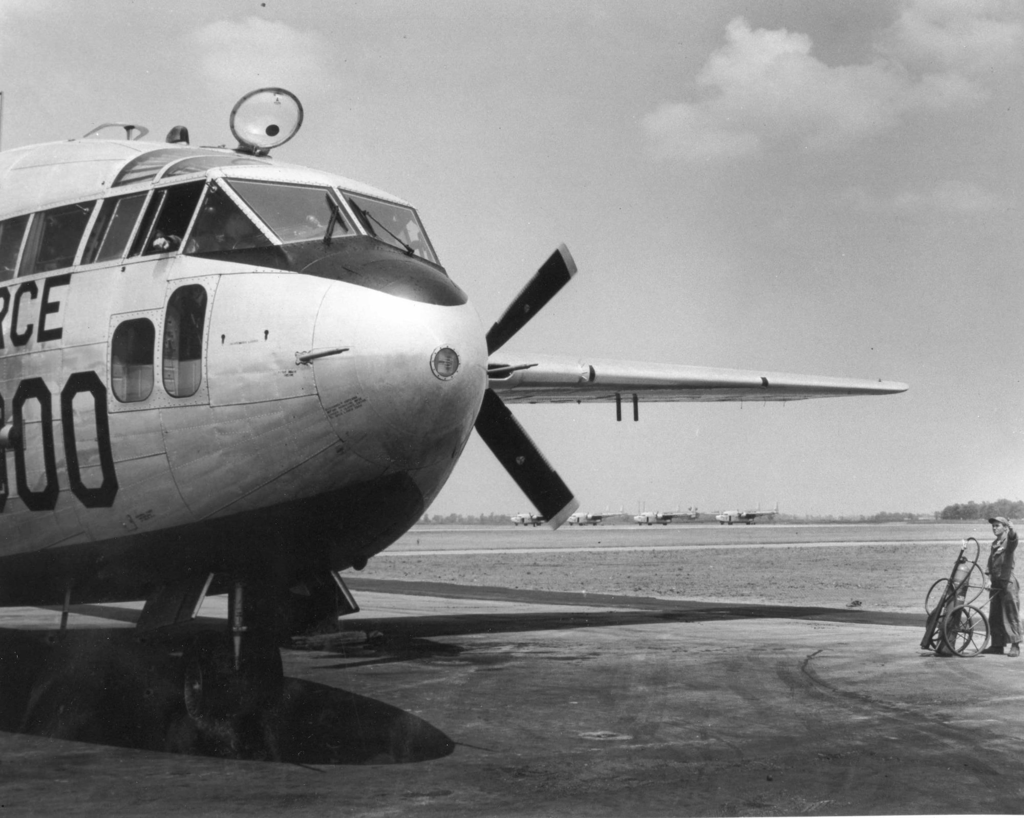The 96th Troop Carrier Squadron flies C-119 "Flying Boxcars" from Minneapolis from 1957-1970. (934 AW Historical Photo)