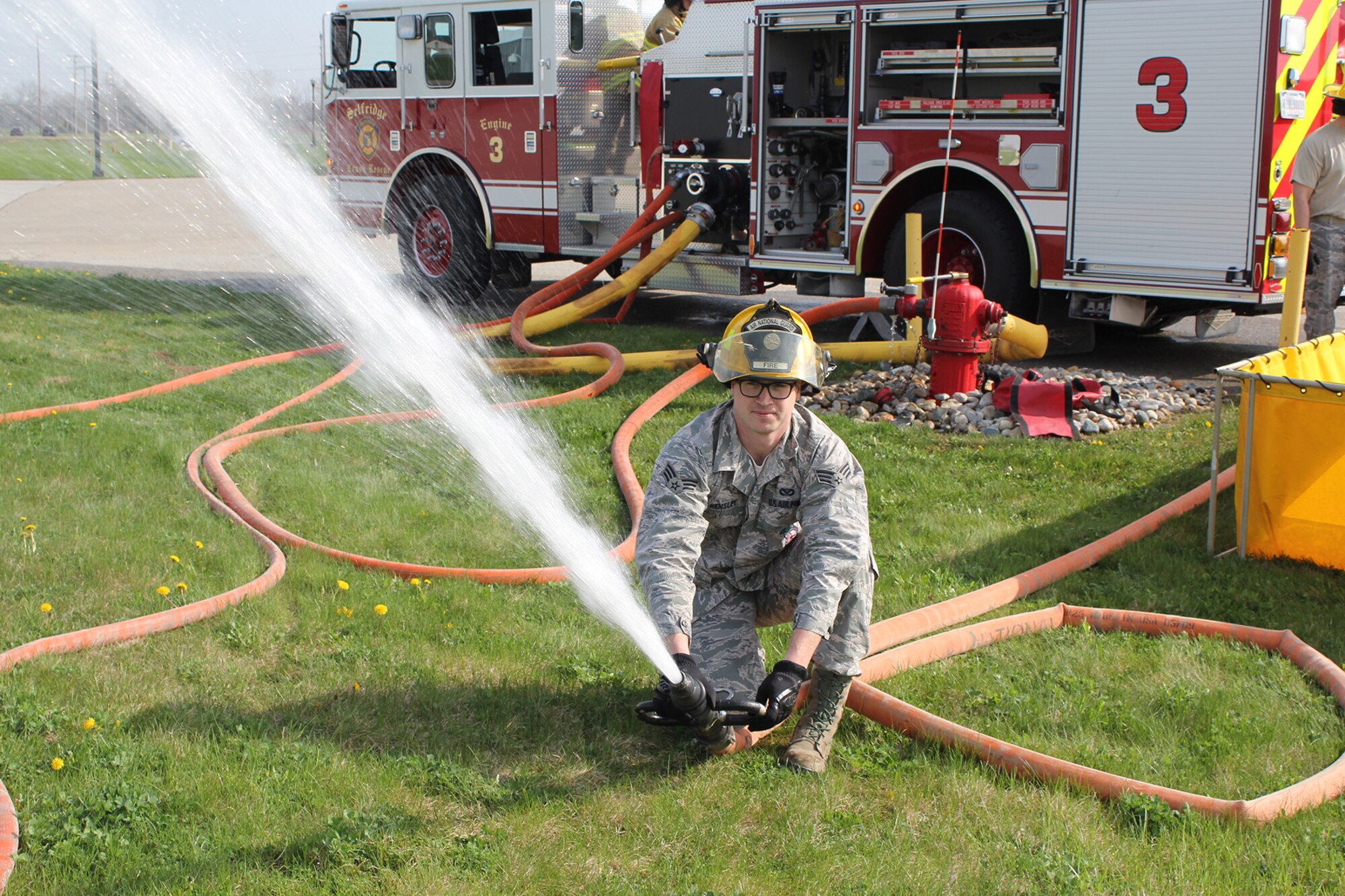 Training at Selfridge Air National Guard Base, Mich.