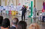 Puerto Rico's adjutant general, Brig. Gen. Isobel Rivera, says, "It is important to take the time to reflect and internalize the difficult moments we are living," at the service May 2, 2018, in San Juan to honor the Airmen killed in a May 2 plane crash.