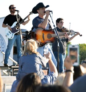 Country music star Aaron Watson entertains the crowd May 6 at Joint Base San Antonio-Fort Sam Houston during the Military Appreciation Weekend celebration May 5-6. Thousands of resident of San Antonio and surrounding communities took advantage of the great weather to enjoy live music, rides, arts and crafts, military demonstration teams, historic tours, a polo match, live music and fireworks.