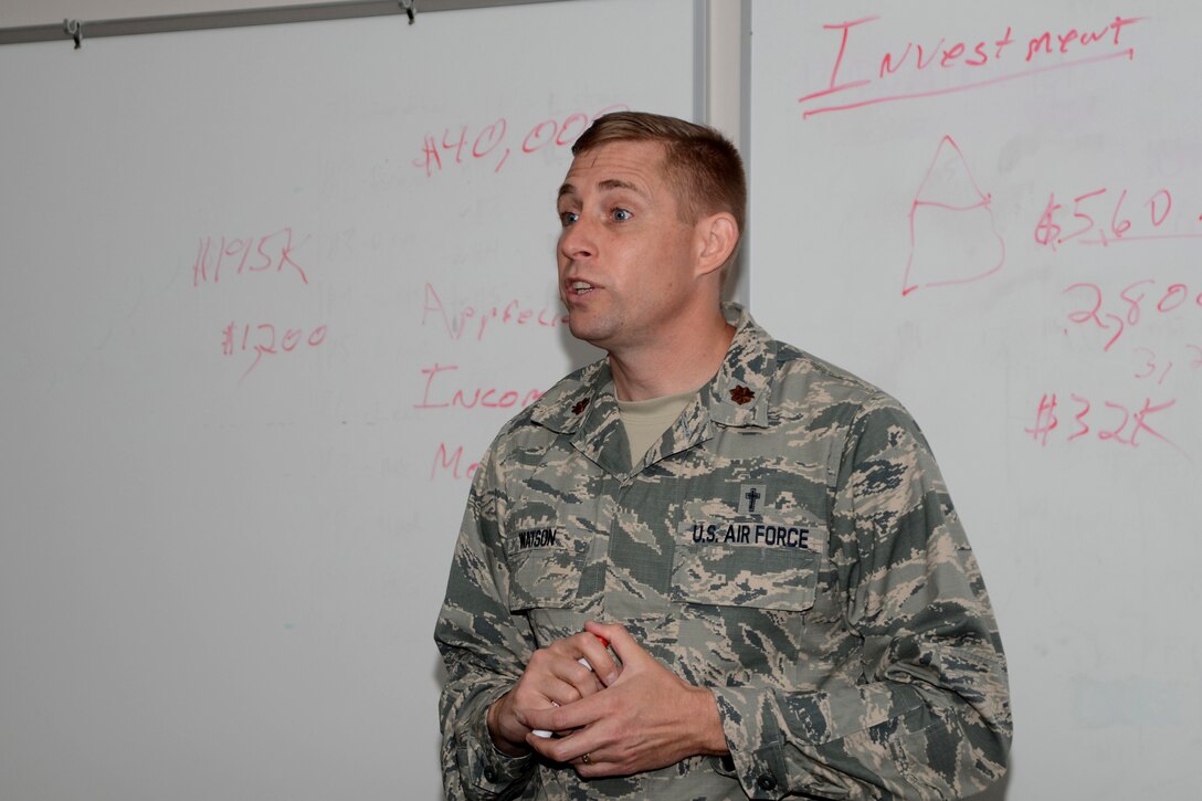 Photo of Chaplain Chris Watson during Financial Peace University.