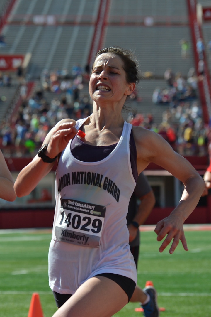 Florida National Guard Capt. Kimberly Quinn of Gainesville, was named the overall female National Guard winner of the Lincoln National Guard Marathon with an unofficial time of 3:11:29.