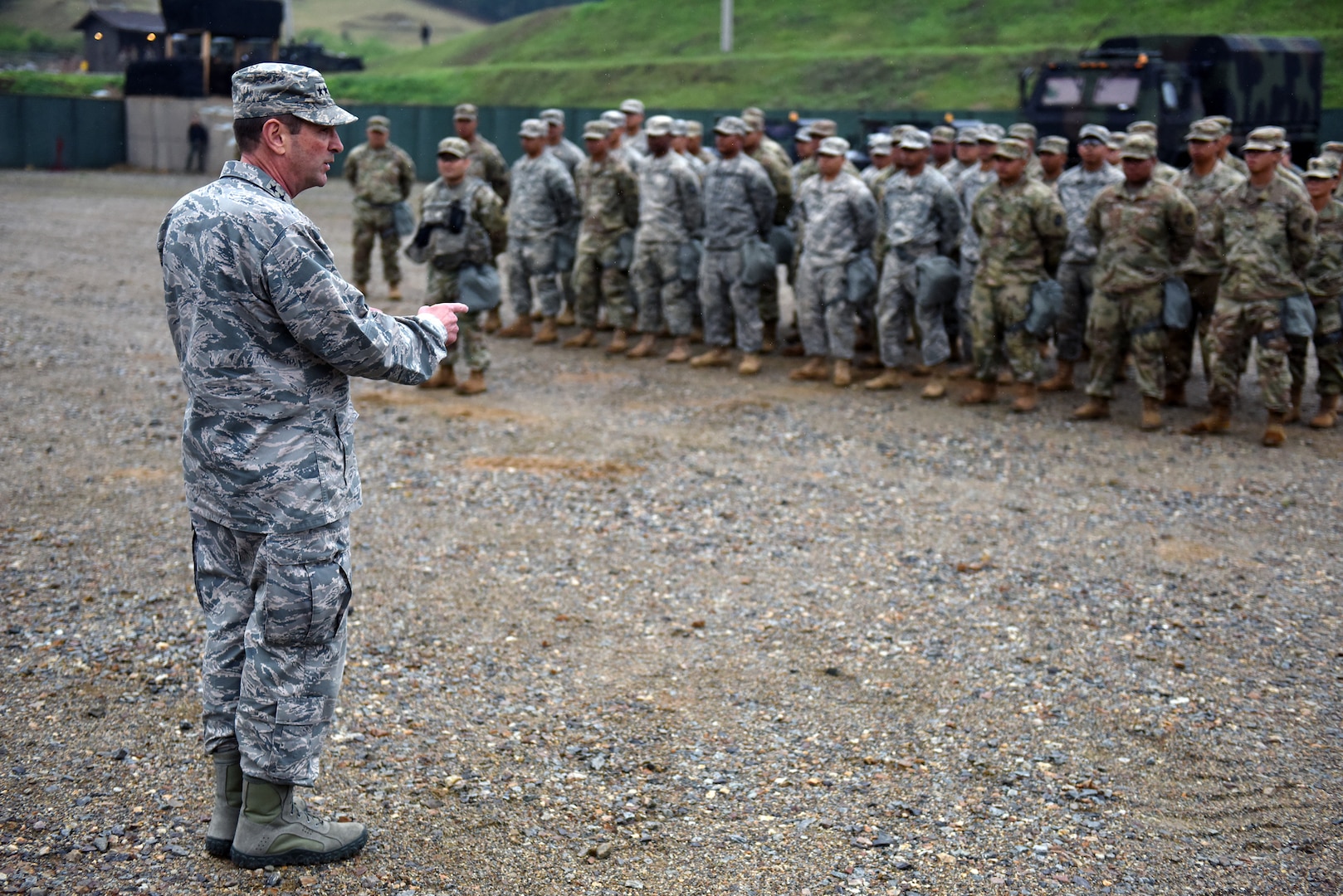"We are raising our readiness," Air Force Gen. Joseph Lengyel, chief of the National Guard Bureau, said during visits with Guard members in South Korea, May 1-4, 2018. "It's our job."