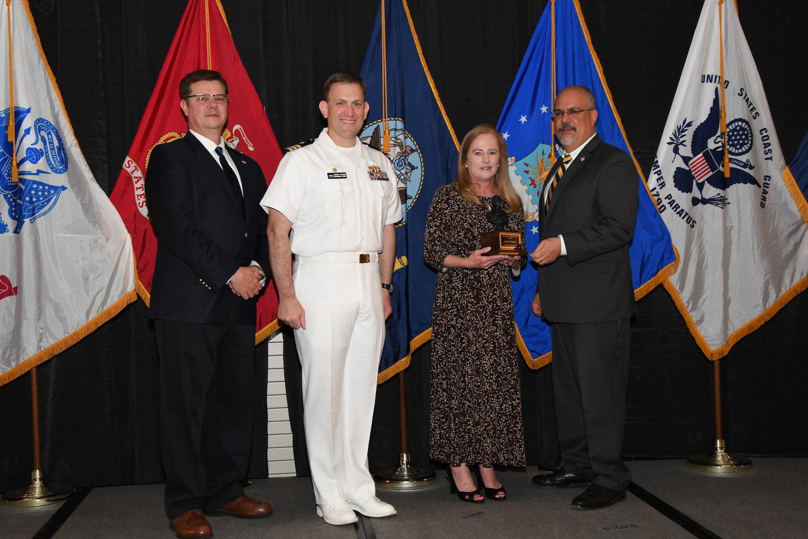 IMAGE: Denise Bagnall is presented the John Adolphus Dahlgren Award at Naval Surface Warfare Center Dahlgren Division's annual awards ceremony, Apr. 26 at the Fredericksburg Expo and Conference Center.

The Dahlgren Award is named for Rear Adm. John A. Dahlgren – who is considered the "Father of Modern Naval Ordnance" - and honors individuals with significant achievement in science, engineering or management.