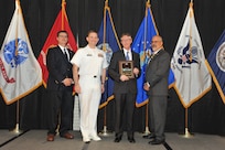 IMAGE: John Morris is presented the  NSWCDD Award of Excellence for Software Engineering and Integration at Naval Surface Warfare Center Dahlgren Division's annual awards ceremony, Apr. 26 at the Fredericksburg Expo and Conference Center.

The NSWCDD Award of Excellence for Software Engineering and Integration was established to recognize individuals who have made a notable and significant impact to NSWCDD through their outstanding performance in Software Engineering & Integration.