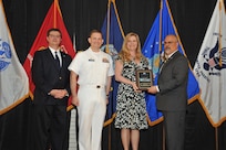 IMAGE: Deborah Daland is presented the  NSWCDD Award of Excellence for Software Engineering and Integration at Naval Surface Warfare Center Dahlgren Division's annual awards ceremony, Apr. 26 at the Fredericksburg Expo and Conference Center.

The NSWCDD Award of Excellence for Software Engineering and Integration was established to recognize individuals who have made a notable and significant impact to NSWCDD through their outstanding performance in Software Engineering & Integration.