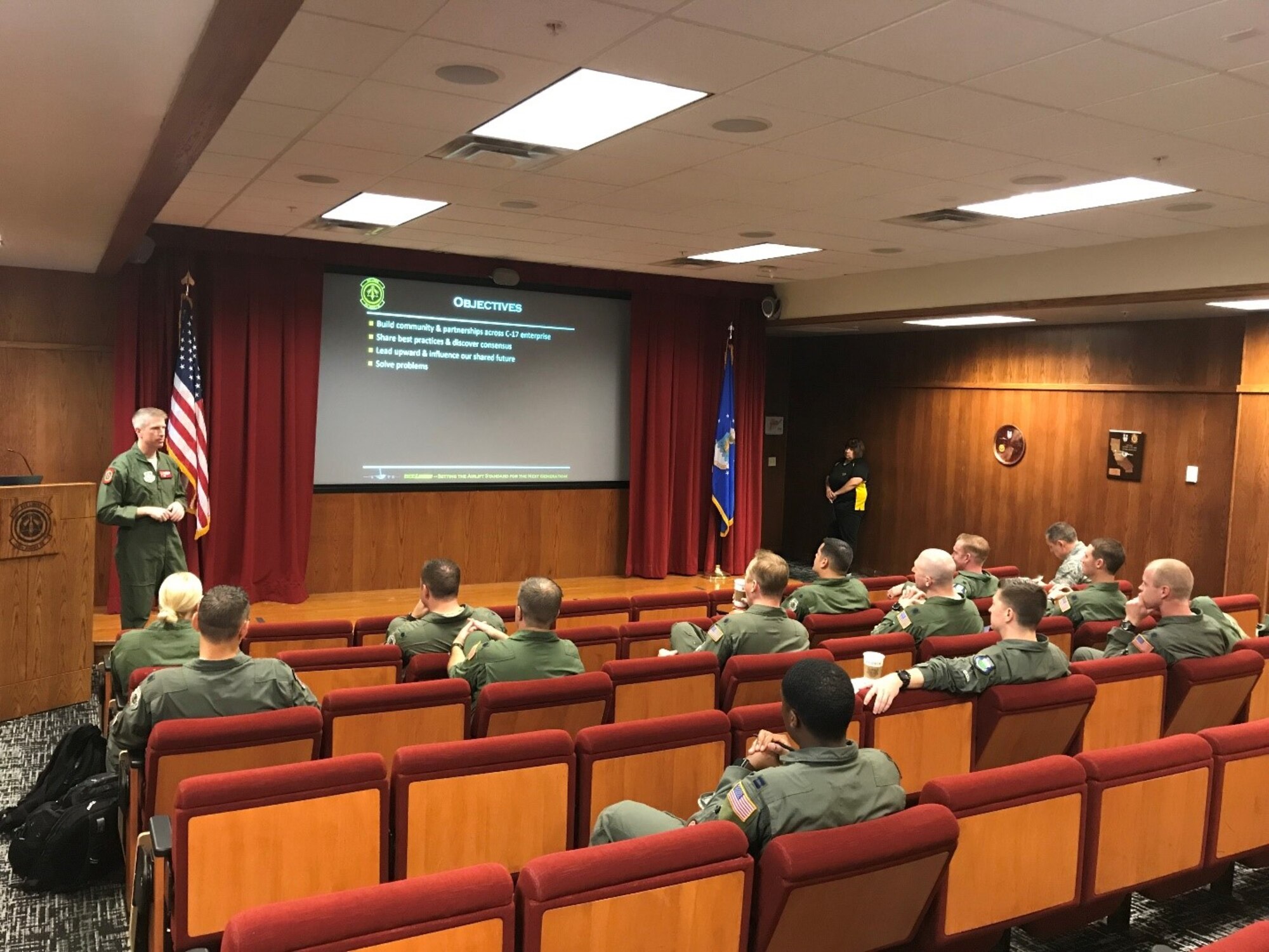 The 21st Airlift Squadron hosts the C-17 Squadron Commander’s Conference at Travis Air Force Base, California, May 2, for Air Mobility Command and the Mobility Air Forces.