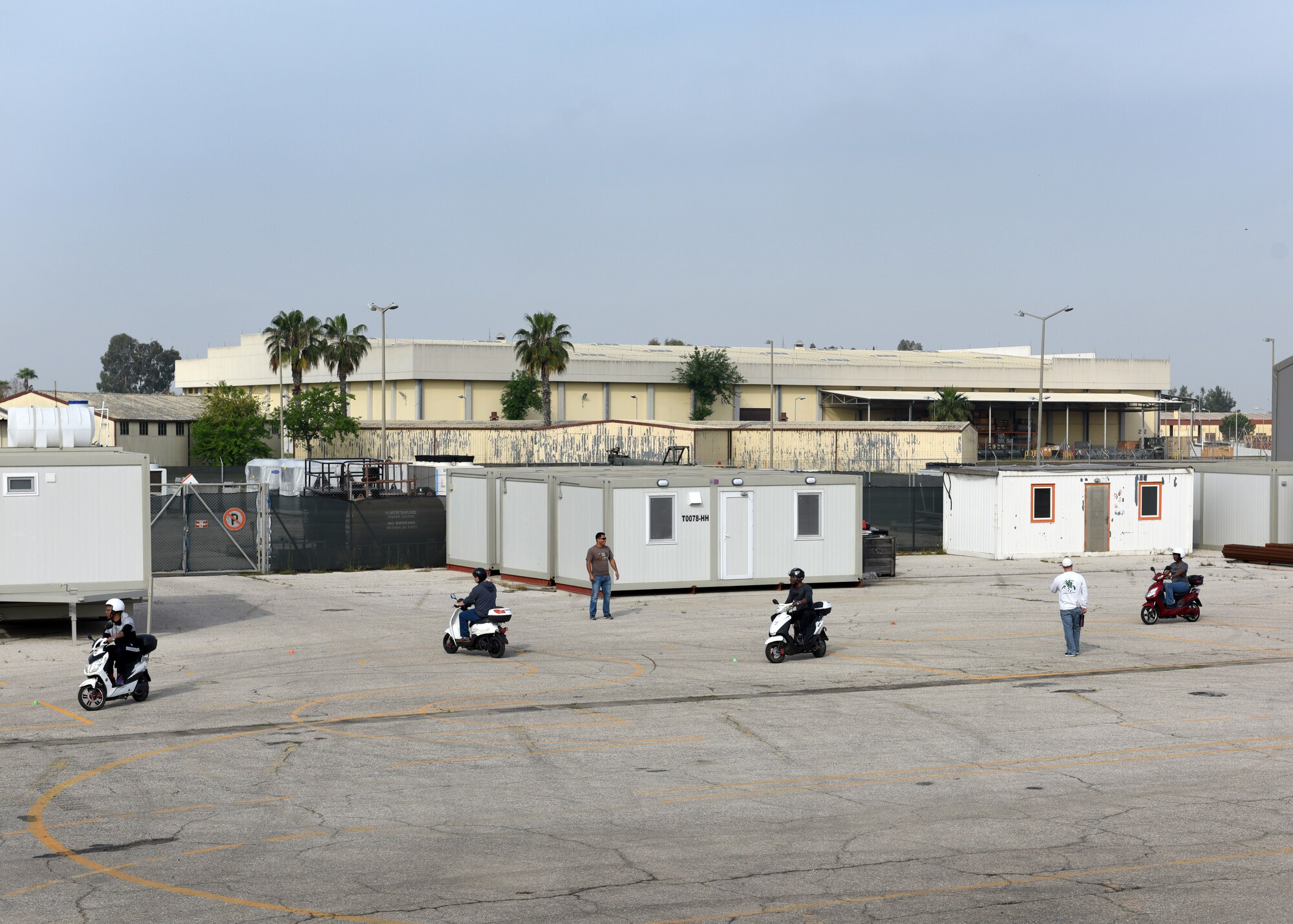 The scooter safety course is offered to provide riders with basic skills when driving around base, as well as stopping quickly and maneuvering on a round-a-bout.
