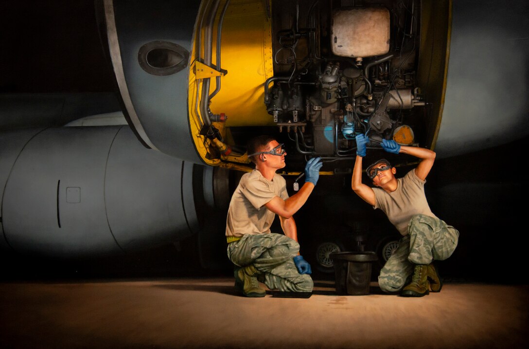 Air Force Reserve heritage art display