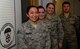 U.S. Airmen from the 100th Operations Support Squadron aircrew flight equipment shop pose for a photo at RAF Mildenhall, England, April 24, 2018. The shop keeps all the equipment up-to-date on certifications and makes sure everything is properly tested and stored. (U.S. Air Force photo by Airman 1st Class Alexandria Lee)