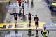 Arizona Air National Guard Master Sgt. Dan Martin, left, 161st Logistics Readiness Squadron NCO in charge of fuels operations, celebrates as he crosses the finish line at the 122nd annual Boston Marathon April 16, 2018. Martin completed this year’s Boston Marathon in 3 hours, 25 minutes, 22 seconds. (U.S. Air National Guard/Courtesy Photo)