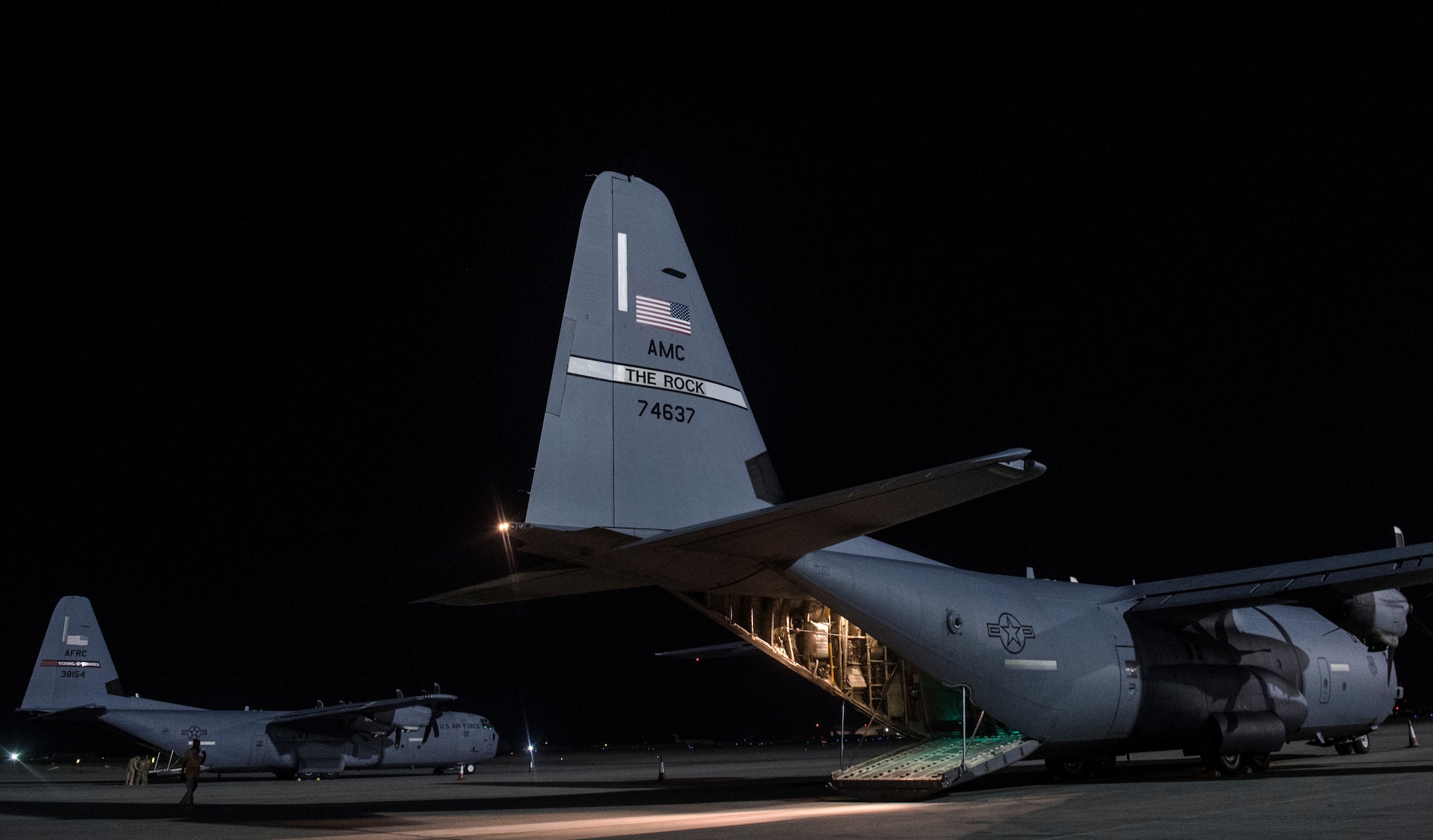 C-130s from geographically separated units drop in Afghanistan