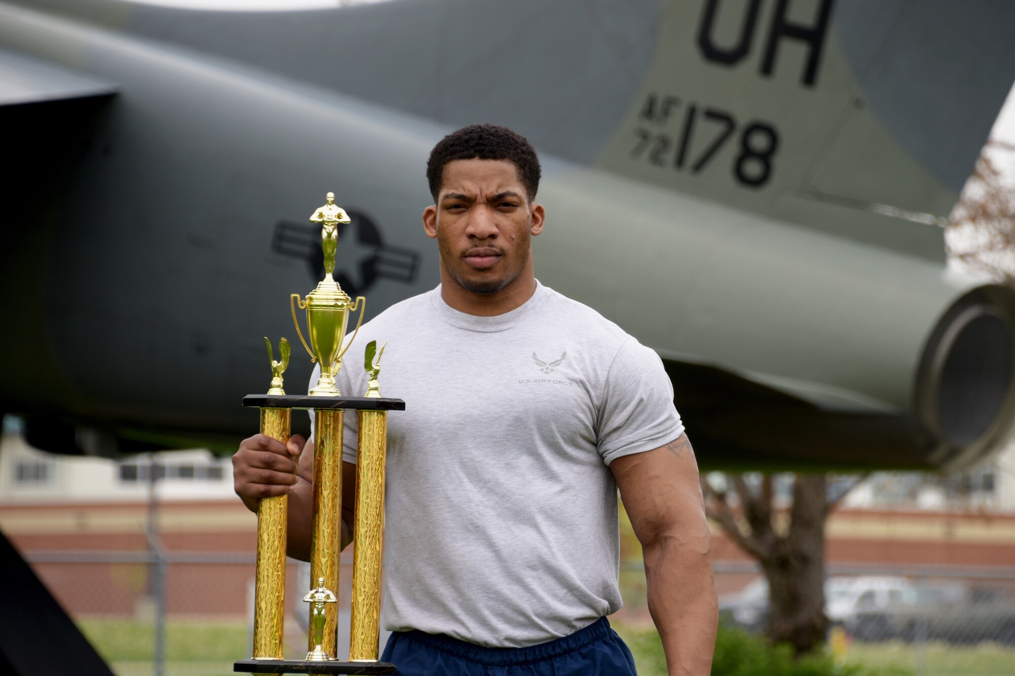 Senior Airman Ervin Anderson, an administrative specialist with the 251st Cyberspace Engineering Installation Group, exemplifies the Air Force core value of “excellence in all we do” through his impressive body building achievements.