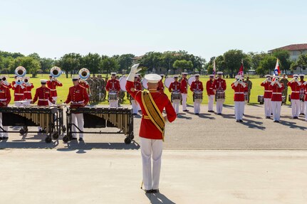 “The Commandant’s Own," the United States Marine Drum & Bugle Corps perform during the annual Military Appreciation Weekend May 6, 2017 at Joint Base San Antonio-Fort Sam Houston, Texas. U.S. Army North and JBSA hosted the two-day event, which featured music, family activities, and various military demonstrations. This year, the appreciation weekend also commemorated the 300th anniversary for the city of San Antonio. (U.S. Air Force photo by Ismael Ortega / Released)