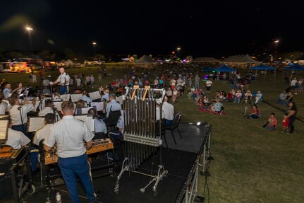 The 323d Army Band “Fort Sam’s Own” performs with the Band of the West during the annual Military Appreciation Weekend May 6, 2017 at Joint Base San Antonio-Fort Sam Houston, Texas. U.S. Army North and JBSA hosted the two-day event, which featured music, family activities, and various military demonstrations. This year, the appreciation weekend also commemorated the 300th anniversary for the city of San Antonio. (U.S. Air Force photo by Ismael Ortega / Released)