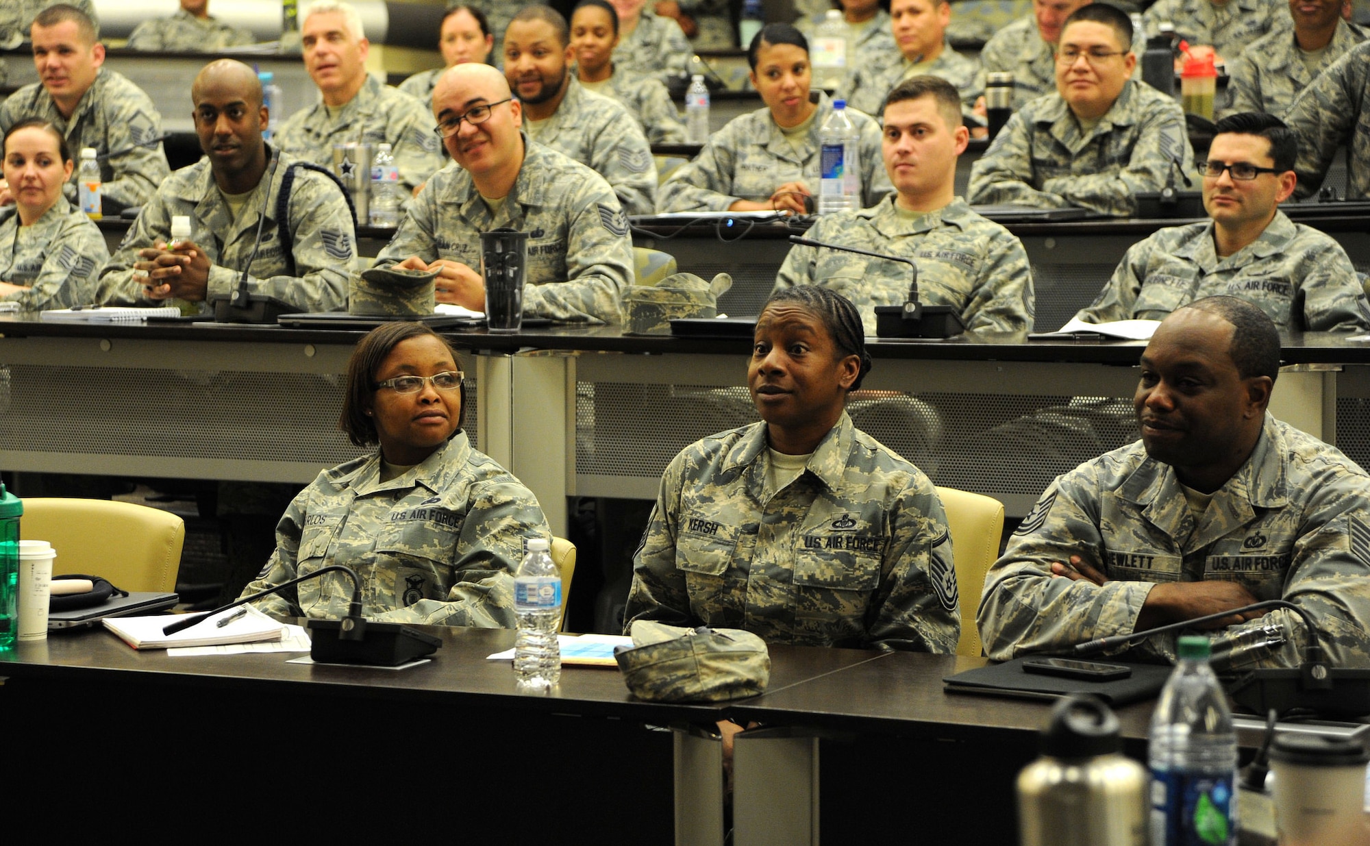 Leaders speak to 170 technical and master sergeants at the First Sergeant Symposium here May 7-11. Hosted by the Joint Base Andrews and Joint Base Anacostia-Bolling First Sergeant Council, the multi-day event featured leadership perspectives, panels and presentations designed to instill critical thinking, familiarize attendees with various Air Force resources, and prepare the NCOs to lead Airmen.