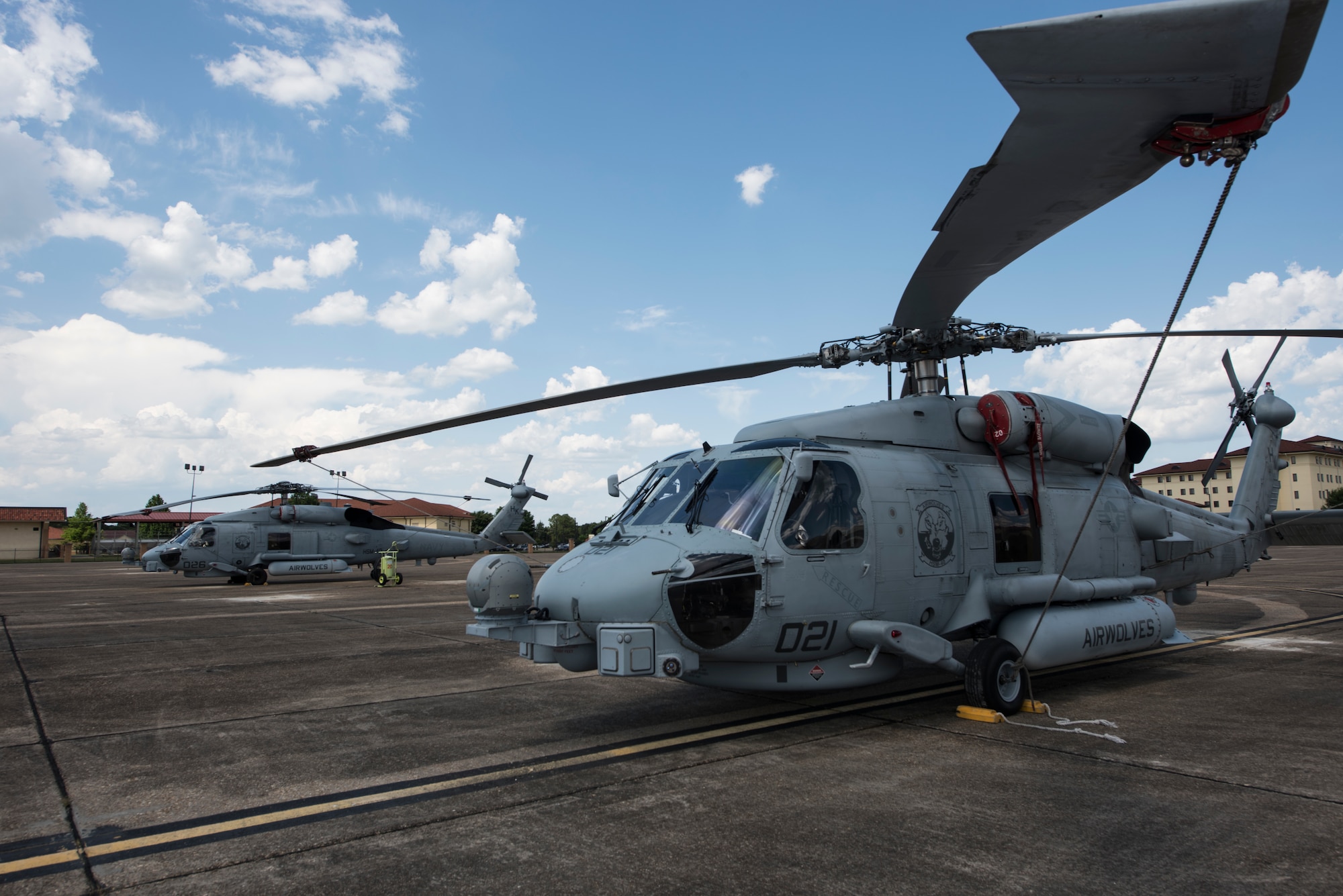 MH-60 R Seahawk aircraft on the flightline