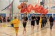 Students perform the Chinese dragon dance as part of the National Asian American and Pacific Islander Heritage Celebration at Yokota High School, Yokota Air Base, Japan, May 3, 2018.