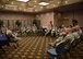 U.S. Air Force Gen. Terrence J. O'Shaughnessy, Pacific Air Forces commander, hosts a squadron commander discussion at the Officers Club, Osan Air Base, Republic of Korea, May 9, 2018. O’Shaughnessy’s trip to Osan AB presented an opportunity to strengthen the Air Force’s longstanding relationships in the Indo-Pacific Region, and emphasized the importance of the vital role Osan Airmen play in ensuring regional security and stability. (U.S. Air Force photo by Airman 1st Class Ilyana A. Escalona)