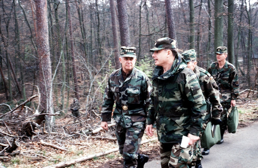 General Crosbie E. Saint, left, Commander, United States Army Europe and 7th Army,