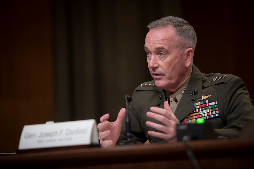 Joint Chiefs chairman testifies at a Senate subcommitttee hearing.