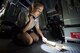 An Airman from the 71st Aircraft Maintenance Unit (AMU) uses a brush to sweep the cockpit of an HC-130J Combat King II, May 8, 2018, at Moody Air Force Base, Ga. Upon return from a deployment or every 180 days, HC-130’s are thoroughly cleaned and inspected as part of routine upkeep and to ensure its respective components are in working condition. (U.S. Air Force photo by Airman 1st Class Eugene Oliver)