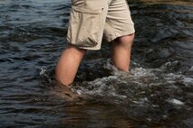 Iwakuni Marines rescue boat passengers at Kintai Bridge