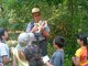 Cape Cod Canal Park Ranger Elisa Carey hosts a leaf presentation for the Junior Ranger Program.