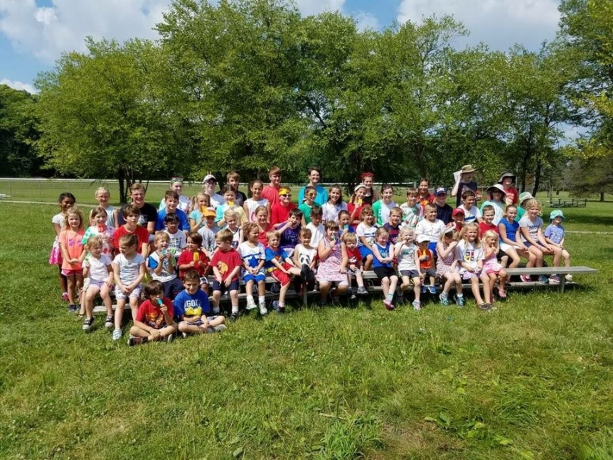 The Wright-Patt Homeschool Group after their 2016 Olympics park day. (Courtesy photo)