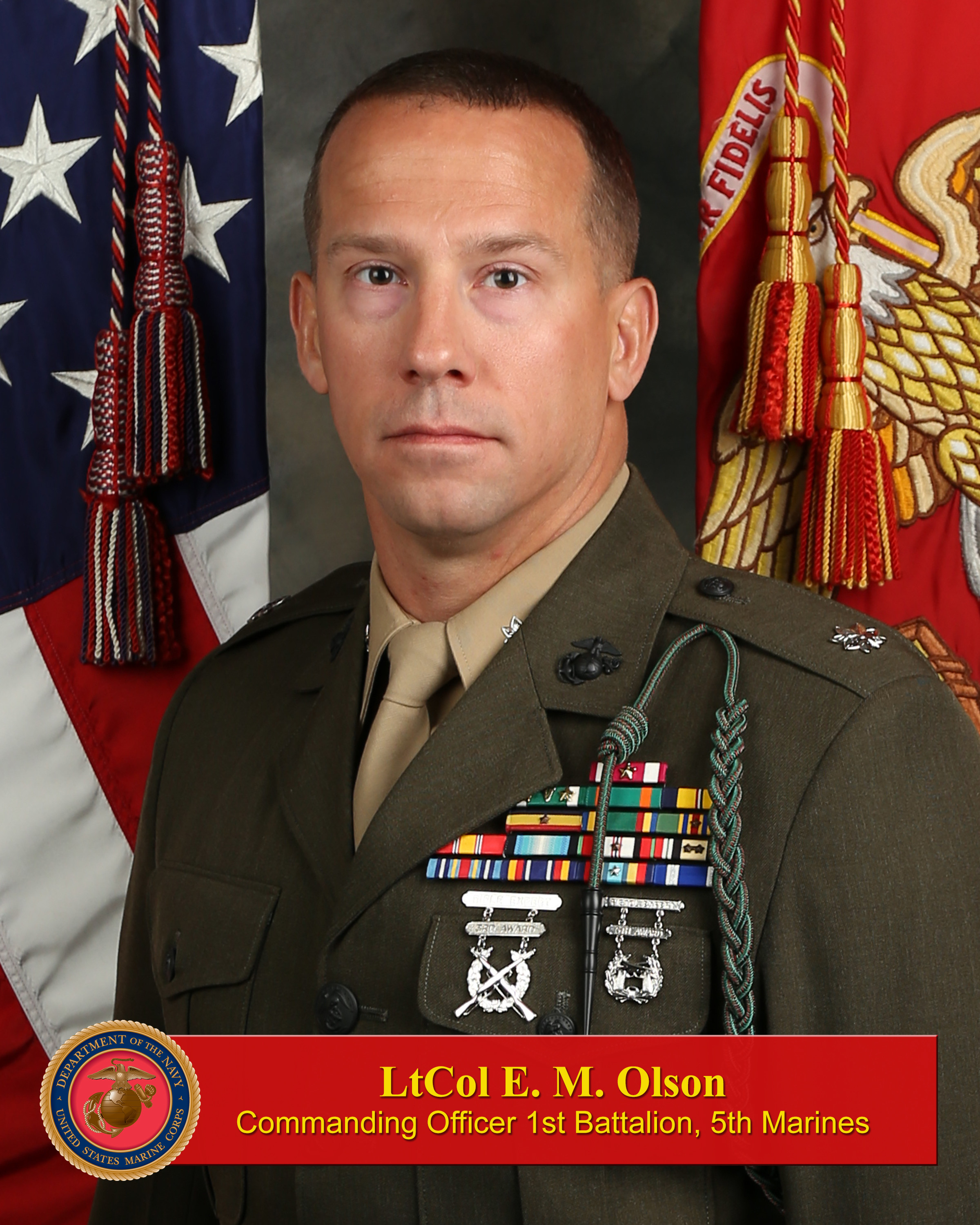 LtCol ERIC M. OLSON > 1st Marine Division > Leaders