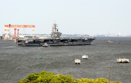 USS Ronald Reagan Departs Yokosuka for Sea Trials