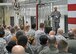 Brig. Gen. Richard Kemble, 94th Airlift Wing commander, addresses Airmen during his first commander’s call held last weekend. “I need a warrior in each of you,” said the commander. “I need your A-game each and every day, and I need you to come in with passion and with a warrior ethos!”  (U.S. Air Force photo/Staff Sgt. Miles Wilson)