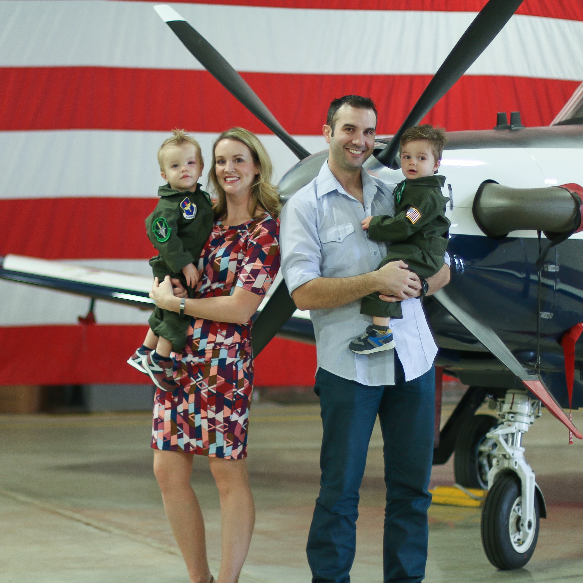 Andrew U.S. Air Force Major Lindsay Andrew, 12th Training Squadron director of student affairs, poses with her family. Lindsay is the mother of twins and has been serving in the air Force for 14 years. (courtesy photo)