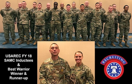 FY 18 USAREC SAMC Inductees and Best Warrior 
Competition Winners