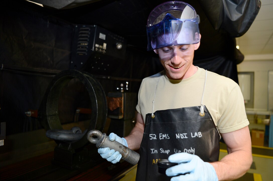 The magnetization process allows NDI to recognize if aircraft parts have defects.
