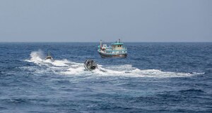 HMAS WARRAMUNGA CONTINUES TO SWEEP UP