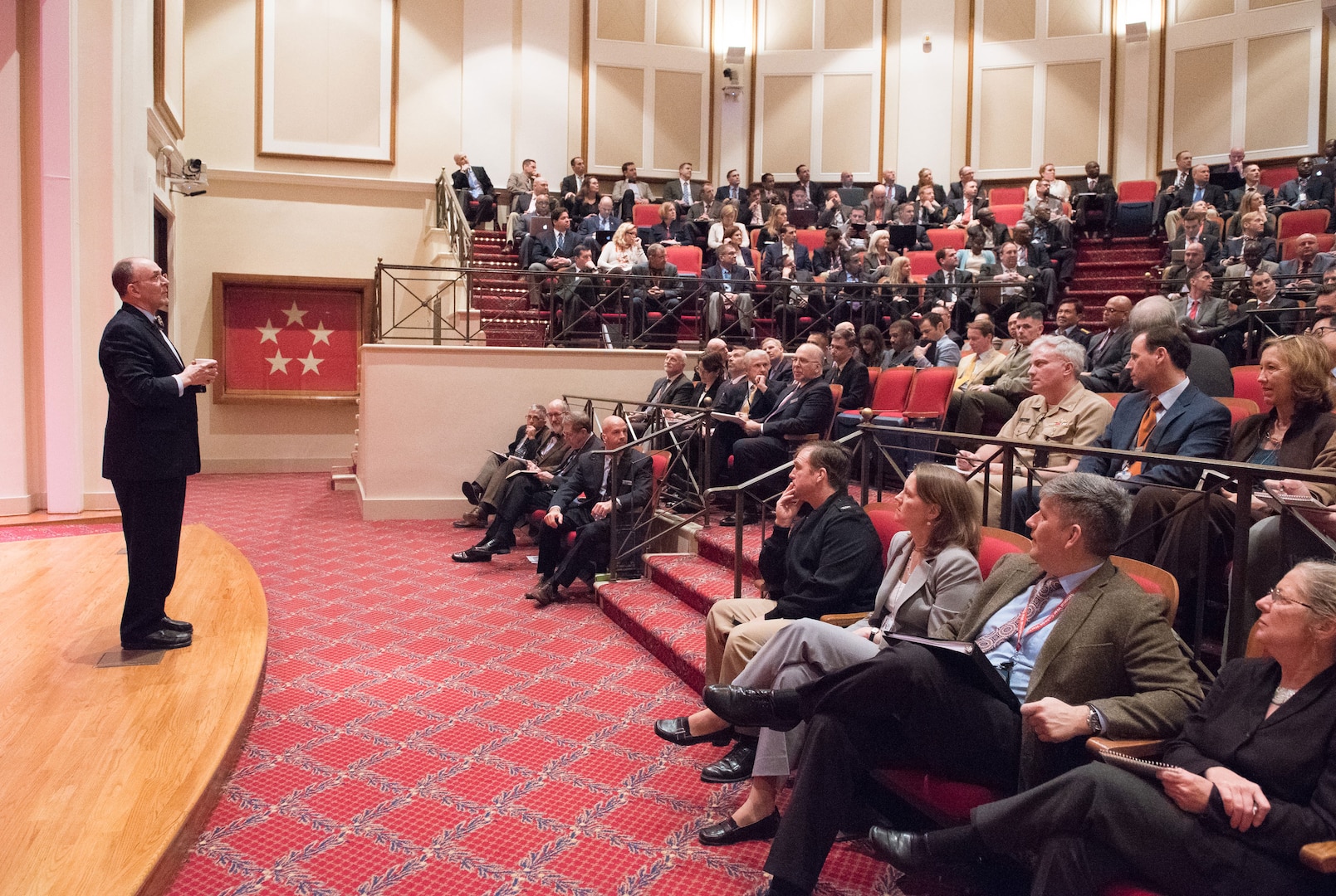 On February 22, 2018, Dr. Eliot Cohen addressed the students of the National War College with a lecture in Roosevelt Hall at Fort McNair in Washington, DC.