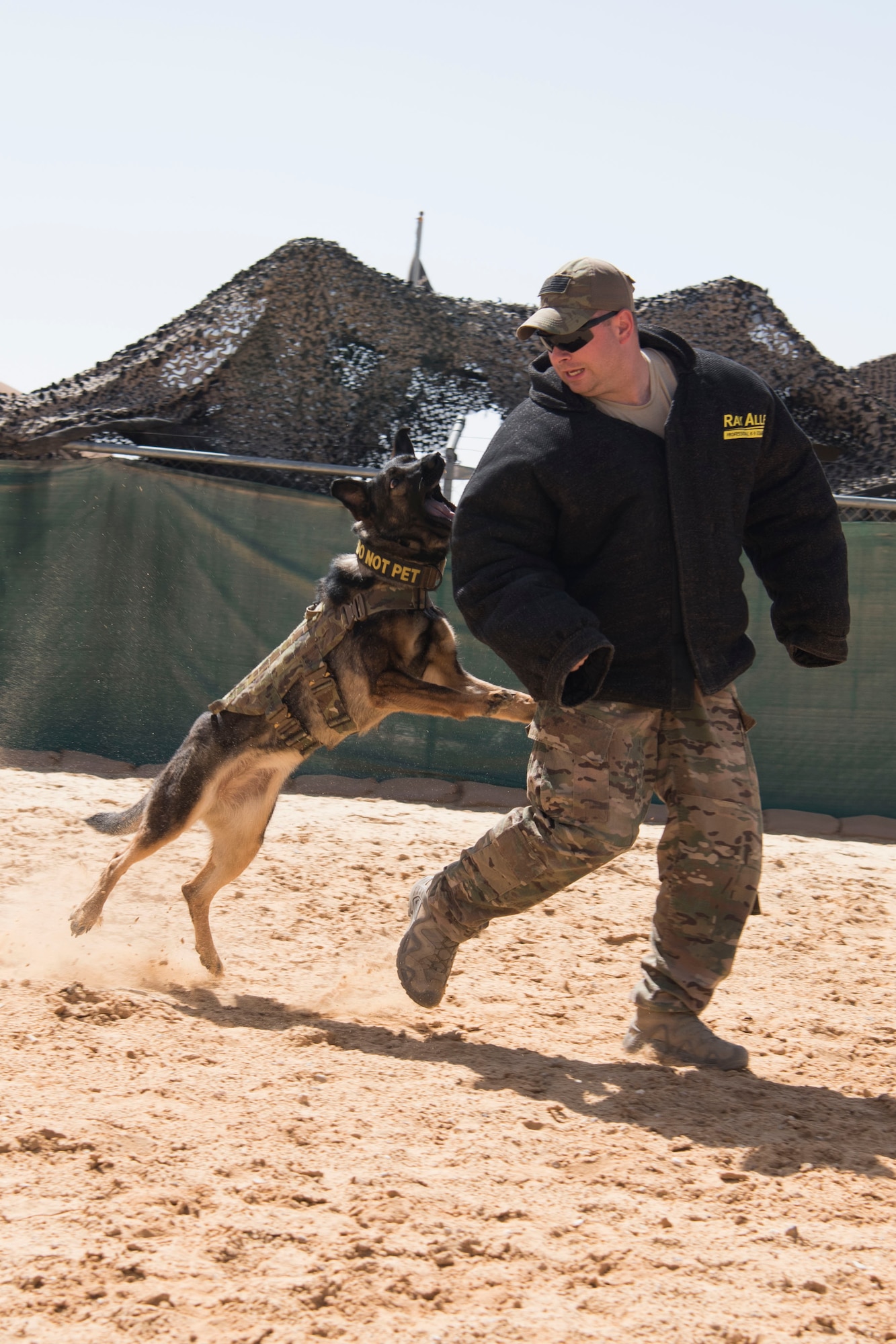 The 332nd Expeditionary Security Forces Squadron hosted a military working dog demonstration May 11, 2018, as part of Police Week at an undisclosed location in Southwest Asia.