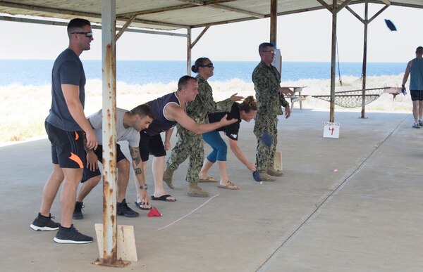 Joint Task Force Guantanamo Troopers participate a memory game during the first “Do You Even GTMO?” Challenge, a competitive obstacle course, at Naval Station Guantanamo Bay, Cuba, May 12.