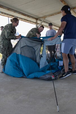 Joint Task Force Guantanamo Troopers participate a memory game during the first “Do You Even GTMO?” Challenge, a competitive obstacle course, at Naval Station Guantanamo Bay, Cuba, May 12.