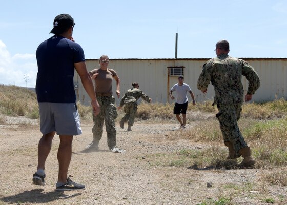 Joint Task Force Guantanamo Troopers participate a memory game during the first “Do You Even GTMO?” Challenge, a competitive obstacle course, at Naval Station Guantanamo Bay, Cuba, May 12.