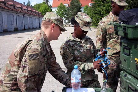 Soldiers taking inventory