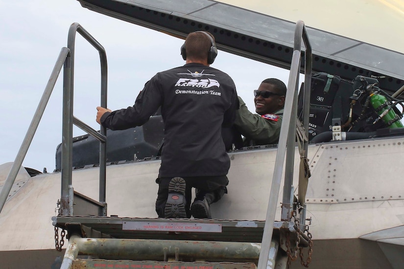 Air Combat Command's F-22 Raptor Demonstration Team performed for spectators during Tampa Bay AirFest 2018 at MacDill Air Force Base, Fla., May 12-13, 2018.