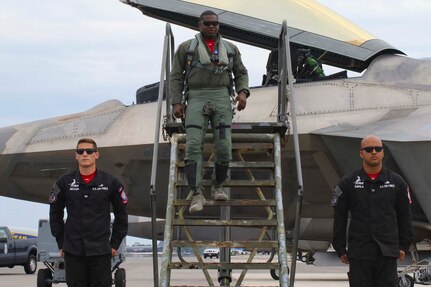 Air Combat Command's F-22 Raptor Demonstration Team performed for spectators during Tampa Bay AirFest 2018 at MacDill Air Force Base, Fla., May 12-13, 2018.