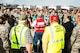 Emergency response personnel from the base and surrounding commmunities receive an instructions before a major accident response exercise May 9, 2018, at Hill Air Force Base, Utah. The exercise was held in preparation for the Warriors Over the Wasatch Air and Space Show June 23-34. (U.S. Air Force photo by R. Nial Bradshaw)