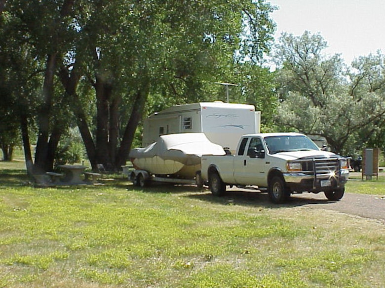 Downstream campground camper areas