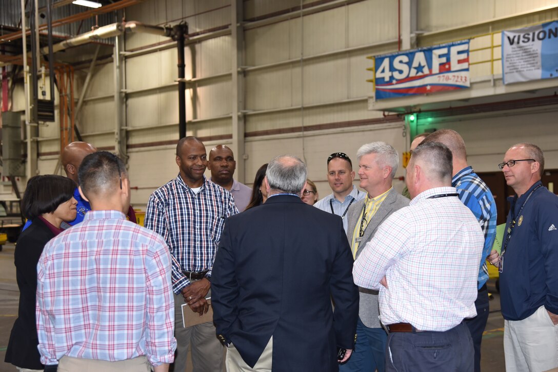 Students from the U.S. Army War College tour DLA Distribution Susquehanna, Pa.’s Eastern Distribution Center.